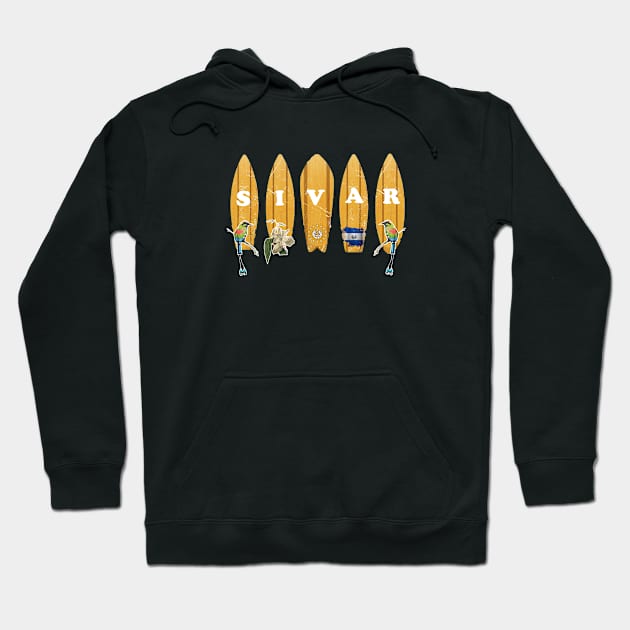 El Salvador, Sivar, SA, Surf City, Salvadorian, playas, escudo, Coat of arms, flor de izote, emblemas, Bandera, cipote, Salvadorian Swag, surfing, surfing boards Hoodie by Osmin-Laura